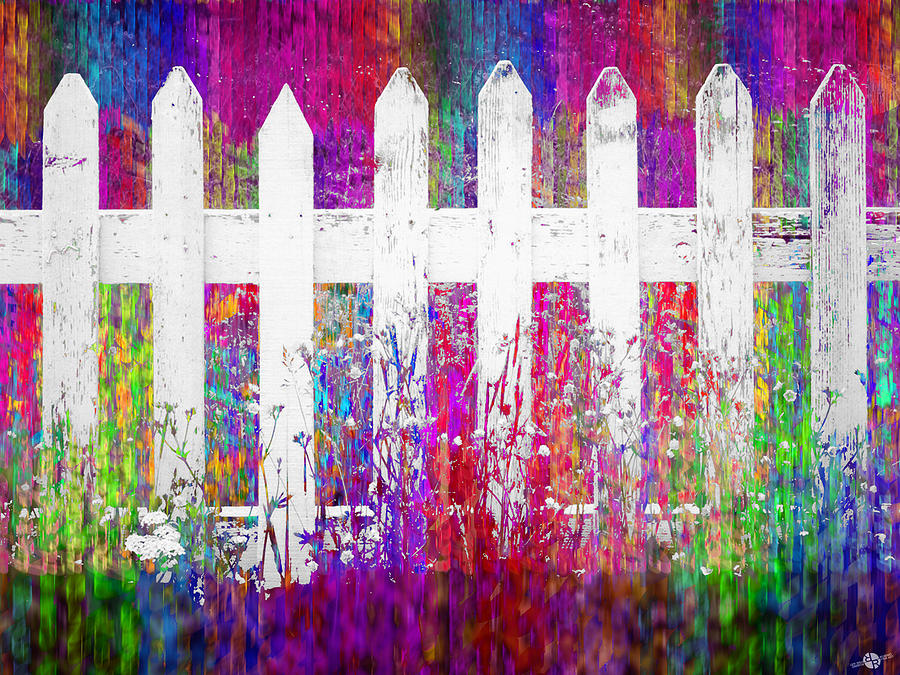 White Fence 3 Painting by Tony Rubino