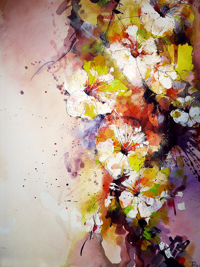 White Flowers Of Honesty Painting by Irina Rumyantseva - Pixels