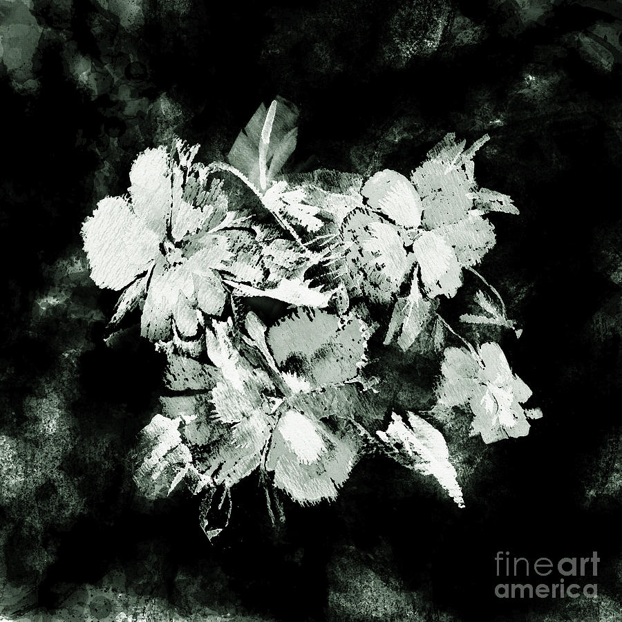 White Flowers Mixed Media by Olga Hamilton