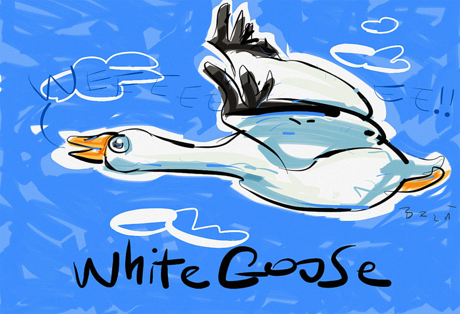 White Goose Digital Art By Brett Lague - Fine Art America