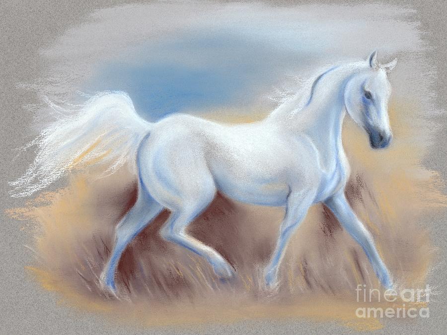 White Horse Pastel by MM Anderson