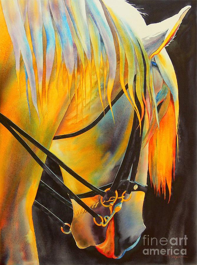 Horse Painting - White Horse by Robert Hooper