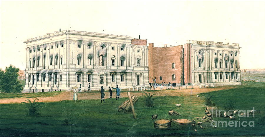 White House After British Attack 1814 Photograph by Padre Art