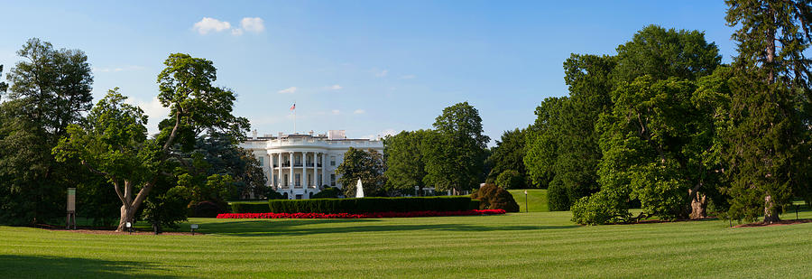 Washington D.c. Photograph - White House Panorama by Kevin Grant