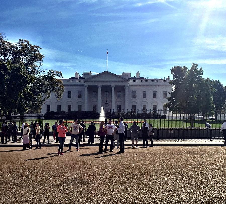 Barack Obama Photograph - White House Protest by Brandon McCain