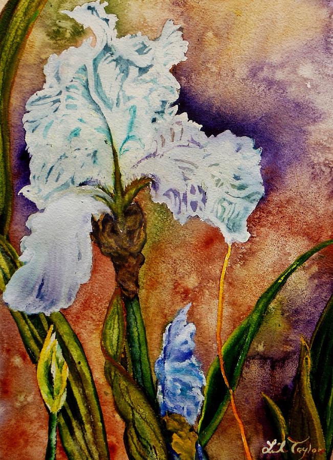 Iris Painting - White Liar by Lil Taylor
