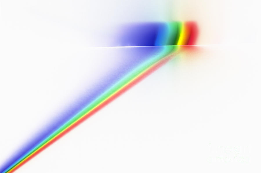 Color Spectrum Photograph - White Light Spectrum by GIPhotoStock