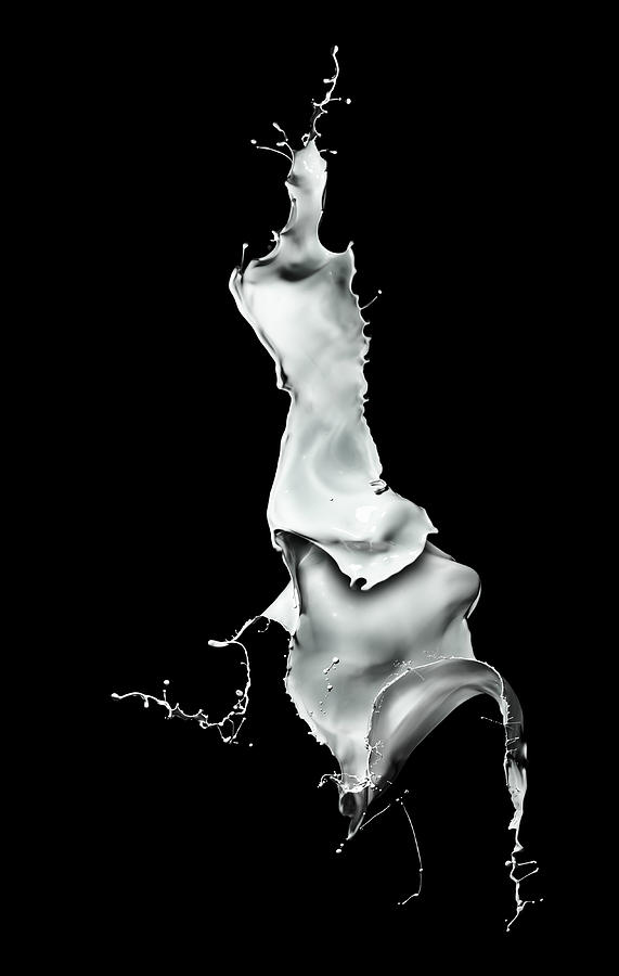 White Liquid Splash Photograph by Andy Astbury