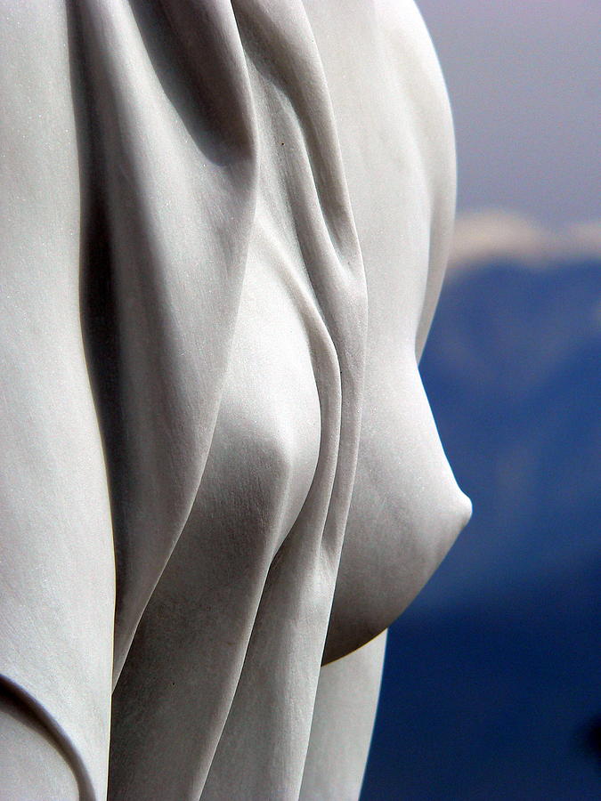 White Marble Breasts Photograph by Jeff Lowe