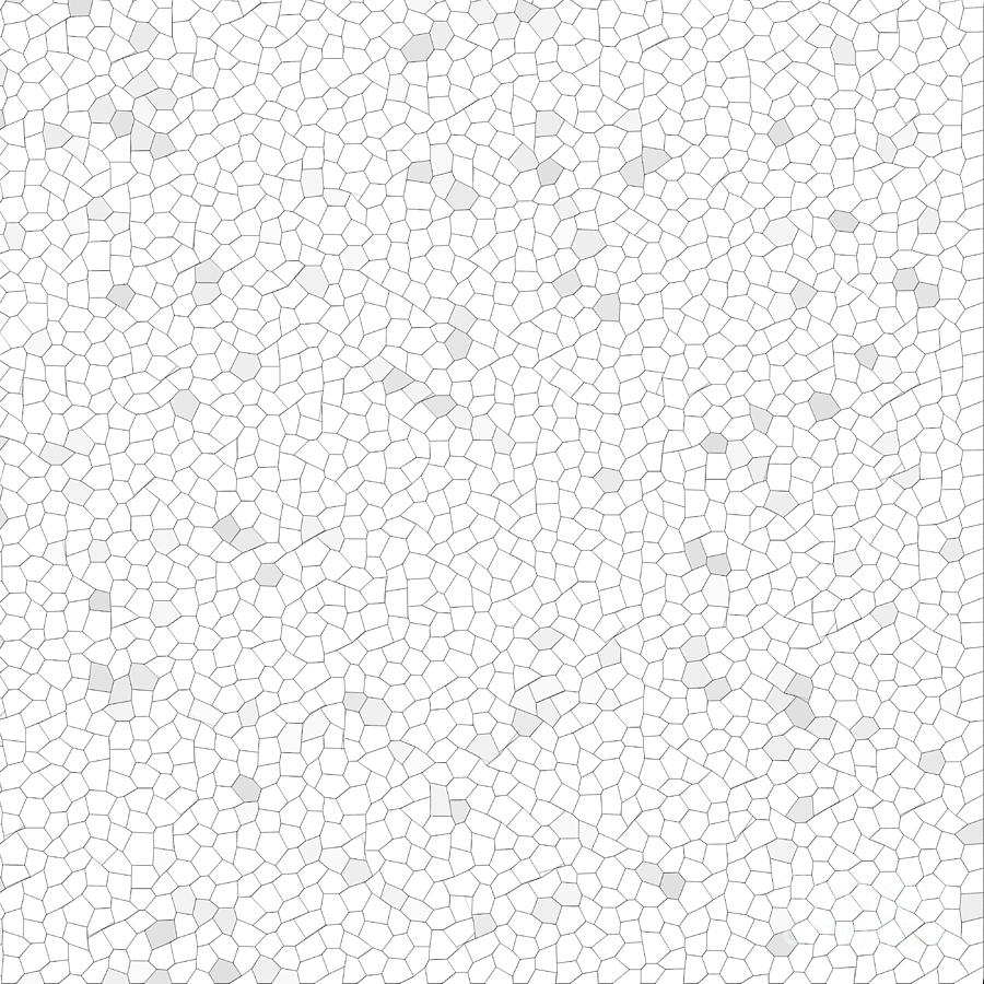 Abstract Digital Art - White Mosaic by Henrik Lehnerer