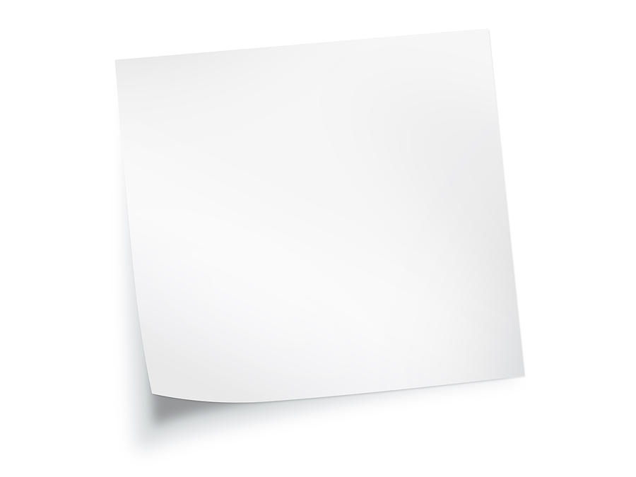 White Paper Note Background Photograph by Bukkerka