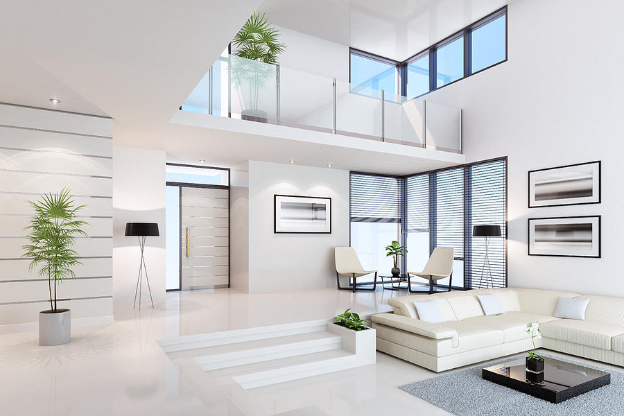 White Penthouse Interior Photograph by Tulcarion