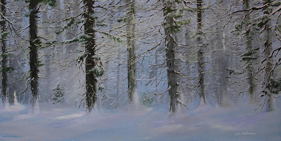 White Pines Painting by Ken Ahlering