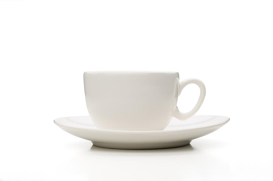Coffee Photograph - White Porcelain Coffee Cup by Alain De Maximy
