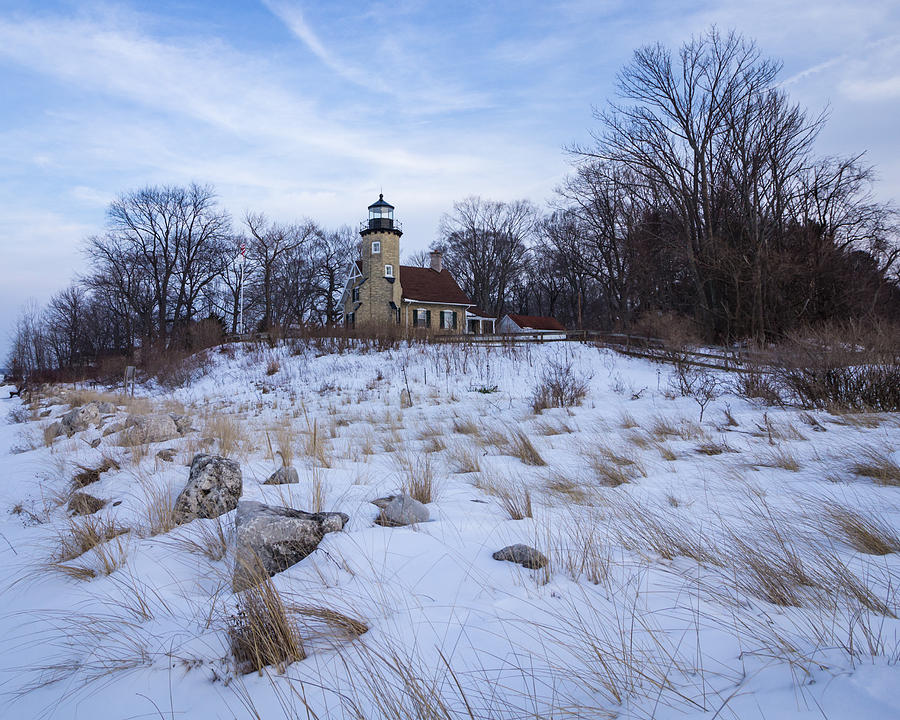 White River Lighthouse In Winter Photograph by Kimberly Kotzian White River Lighthouse In Winter Photograph by Kimberly Kotzian