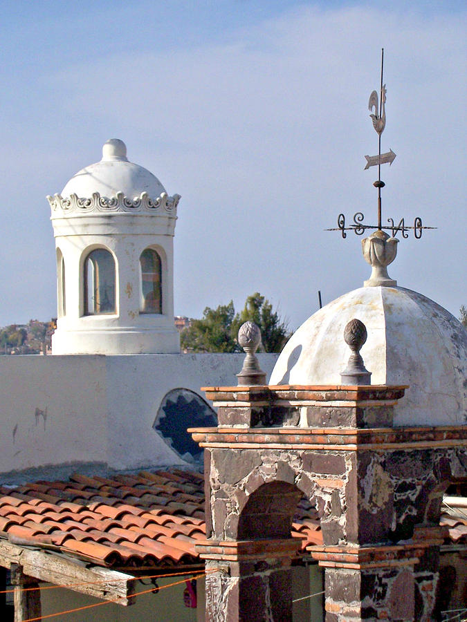 White roof tops Mexico Photograph by Cristiana Marinescu