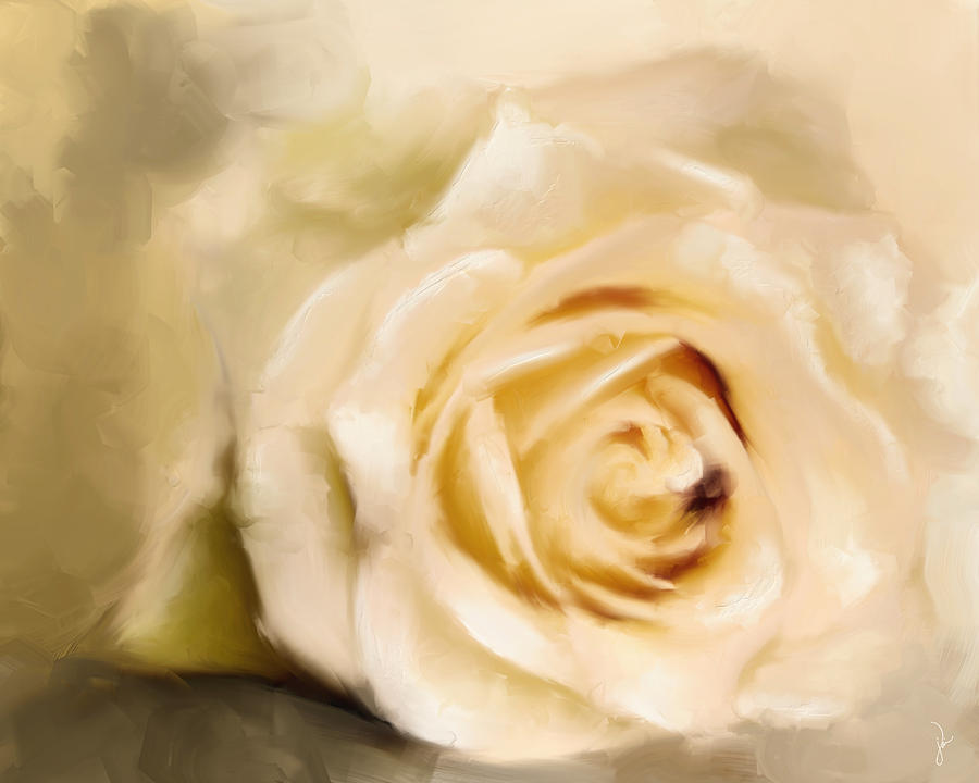 White Rose Painting by Jai Johnson