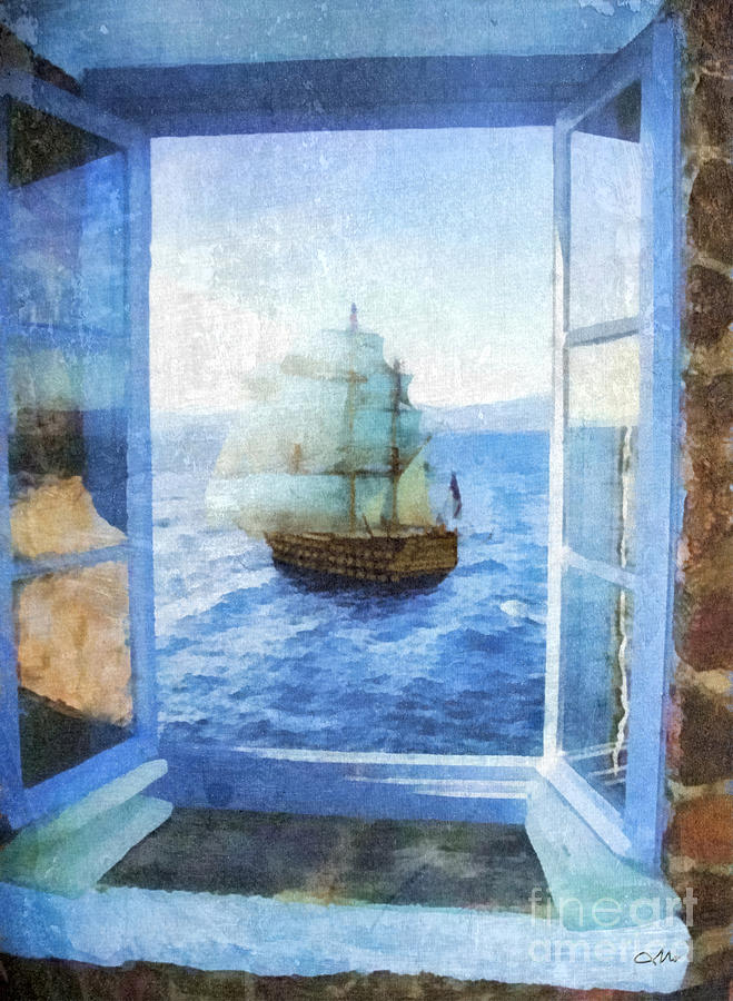 White Sails Painting by Mo T