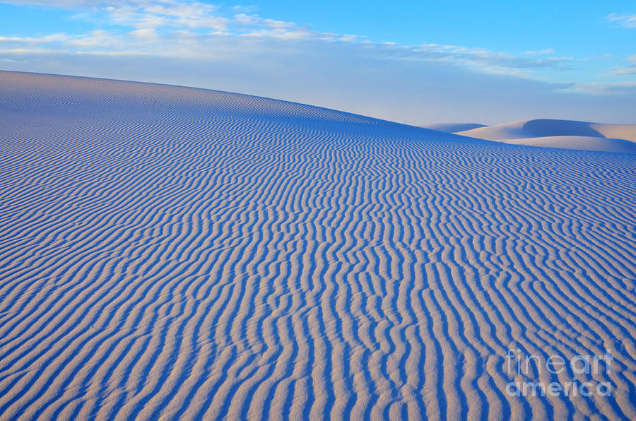 White Sand Patterns New Mexico Photograph by Bob Christopher