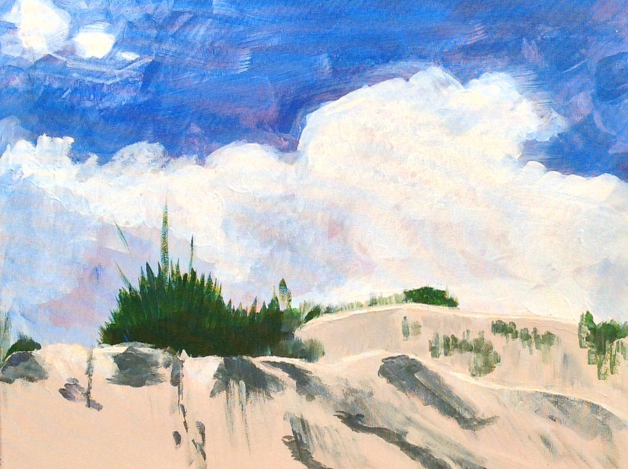 White Sands National Monument Painting by Sharon Bock White Sands National Monument Painting by Sharon Bock