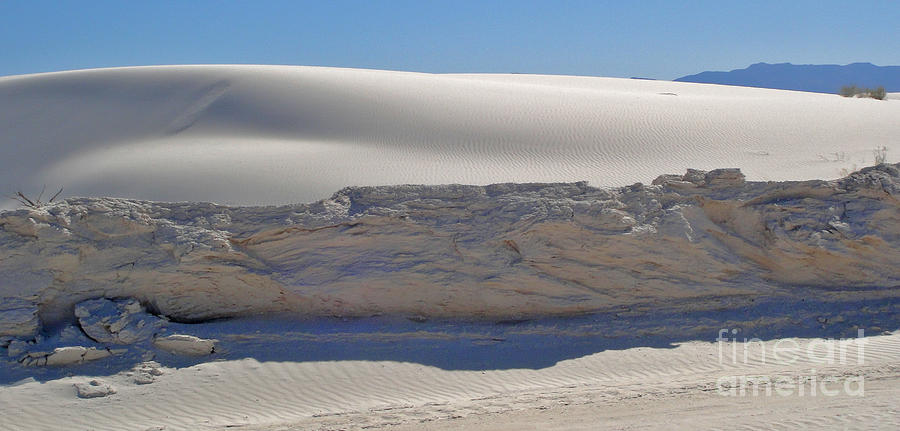 Desert Photograph - White Sands New Mexico Sand Dune Crumble by Gregory Dyer