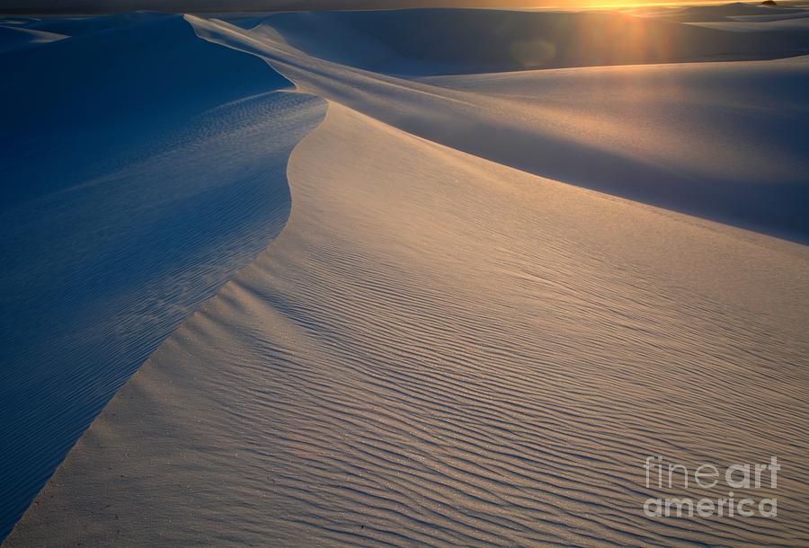 White Sands National Monument Photograph - White Sands Sunset Sandstorm by Adam Jewell