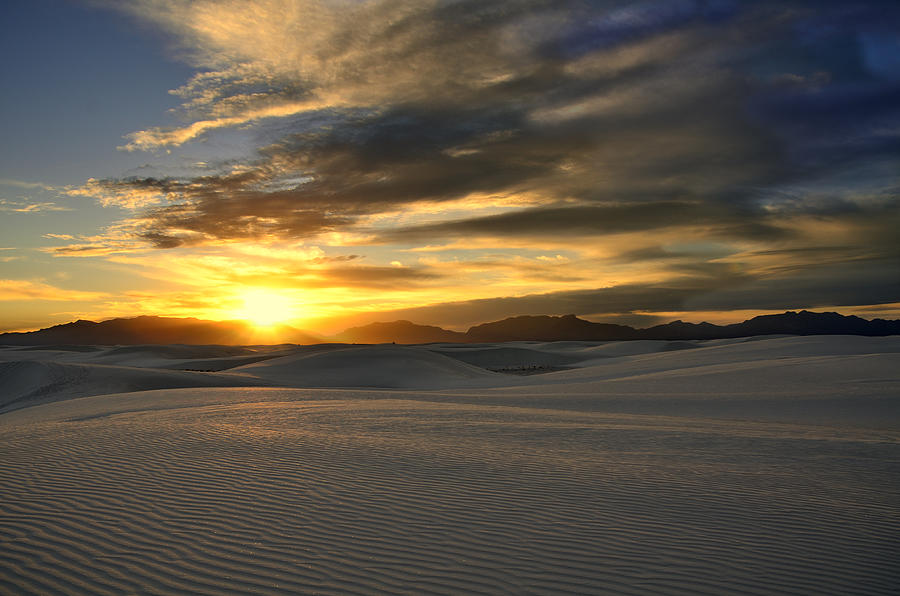 White Sands Sunset Photograph by Walt Sterneman