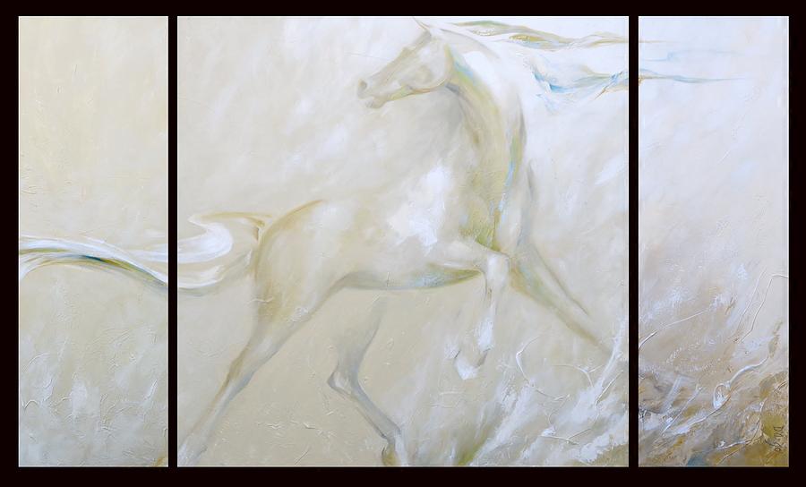 White Sands Triptych Painting by Dina Dargo
