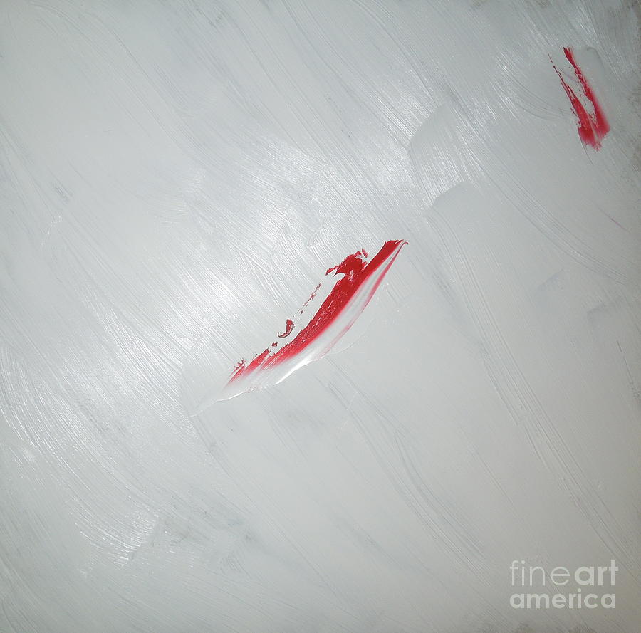 White Sea Red Whale 2 Painting by Richard W Linford