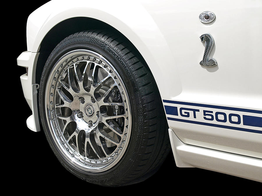 White Shelby GT500 Photograph by Gill Billington