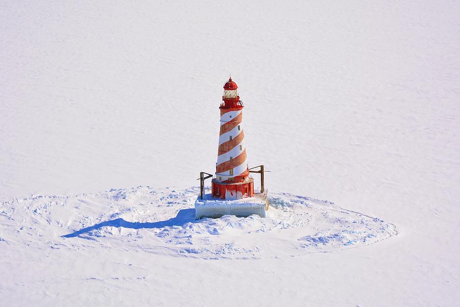 White Shoal Light  Photograph by Keith Stokes