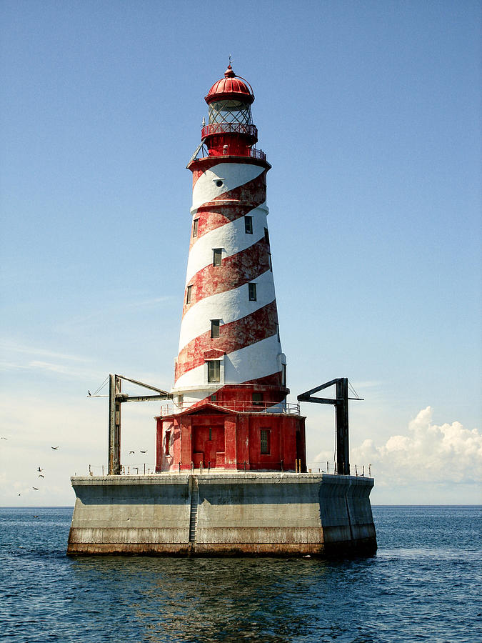 White Shoal Light Lighthouse Photograph by Georgia Clare