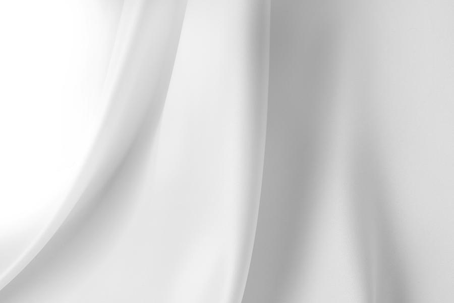 Abstract Photograph - White silk by Les Cunliffe