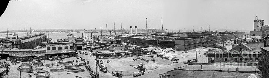White Star Line Piers Photograph by Russell Brown