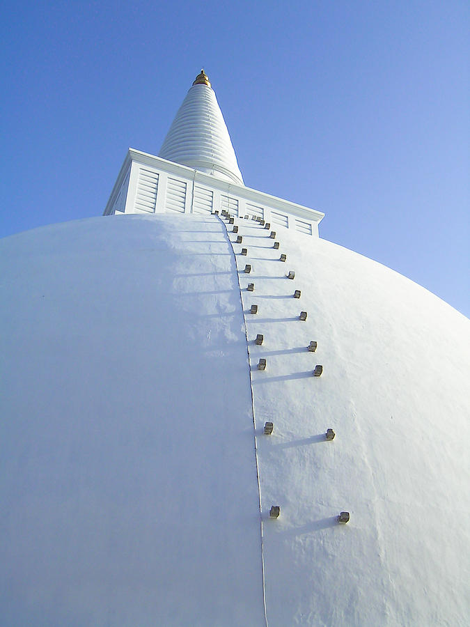 White stupa , Anuradapura, Sri Lanka Photograph by Luisapuccini