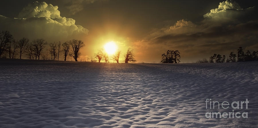 Winter Photograph - White Sunset by Bruno Santoro