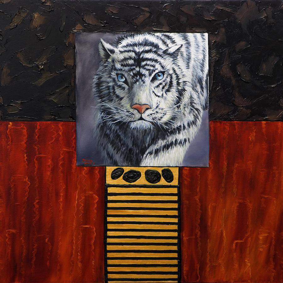 Animal Painting - White Tiger by Darice Machel McGuire