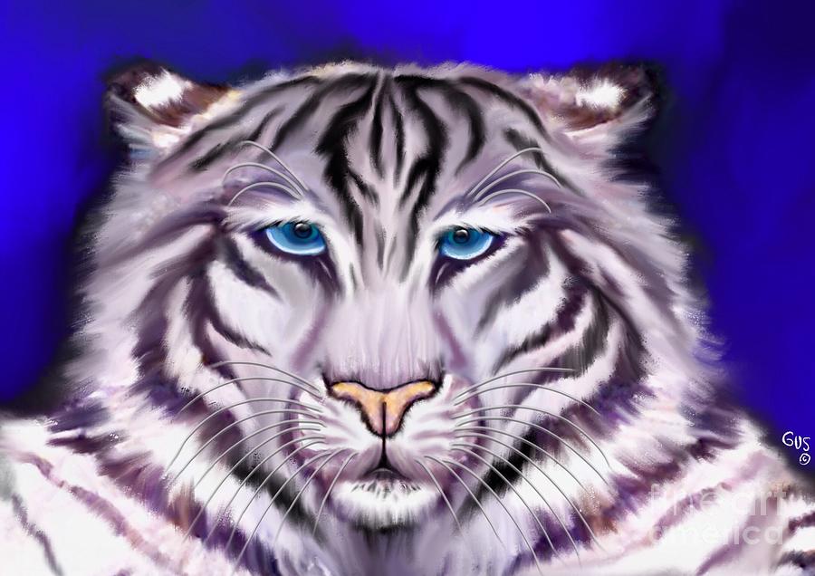 White Tiger Painting by Nick Gustafson