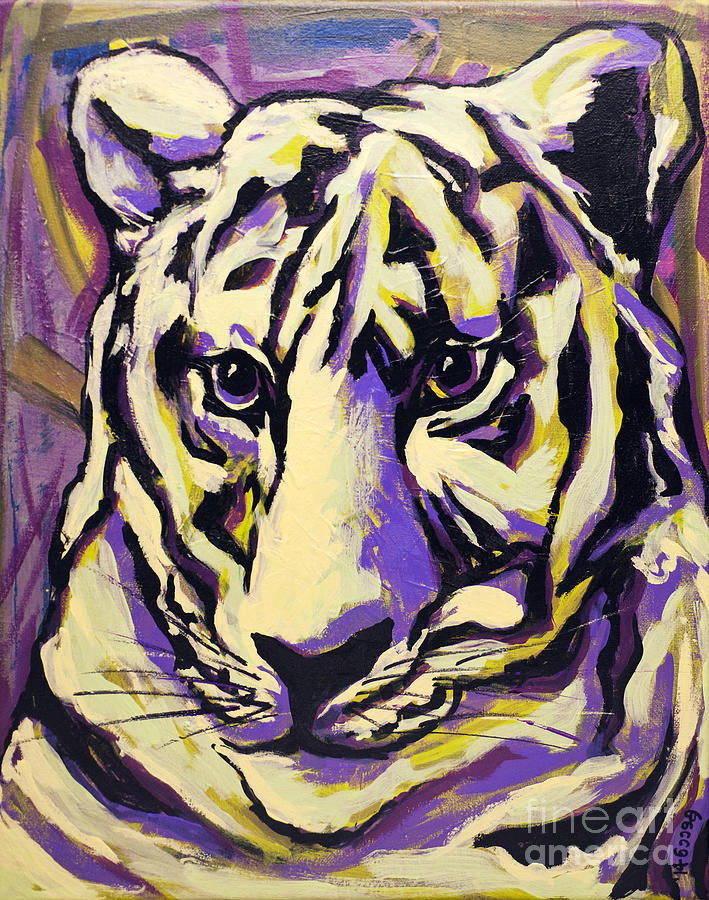 White Tiger Not Painting by Rebecca Weeks