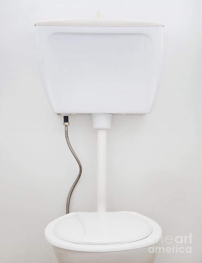 Bowl Photograph - White Toilet by THP Creative