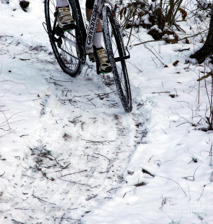 Bicycle Photograph - White Trail  by Steven Digman