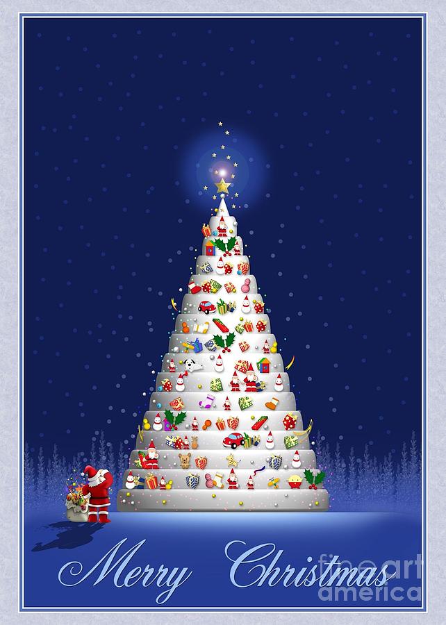 White Tree Christmas Digital Art by JH Designs - Fine Art America