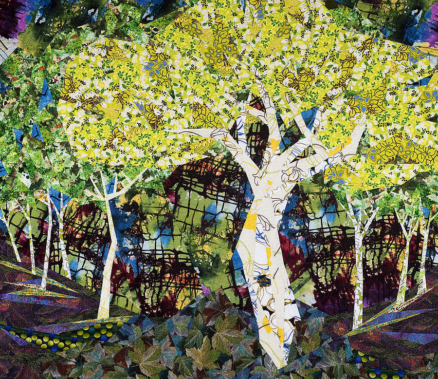 Landscape Tapestry - Textile - White Trees by Linda Beach Landscape Tapestry - Textile - White Trees by Linda Beach