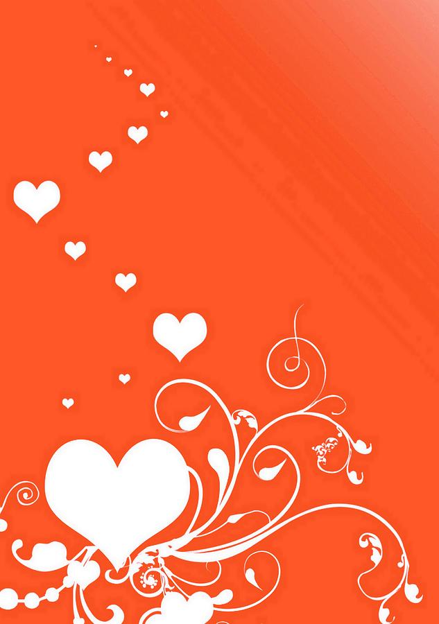 White Valentine Hearts On Red Background Digital Art by Taiche Acrylic Art