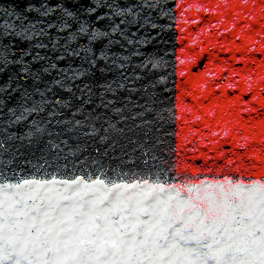 White Versus Black Over Red Photograph by CML Brown