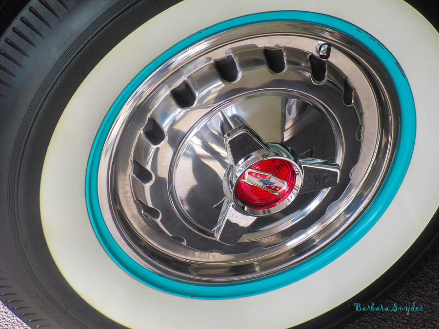 White Wall Tire and Spinners Photograph by Barbara Snyder