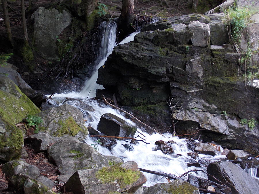 White Water Cascading Down Over Rocks Photograph by Catherine Gagne