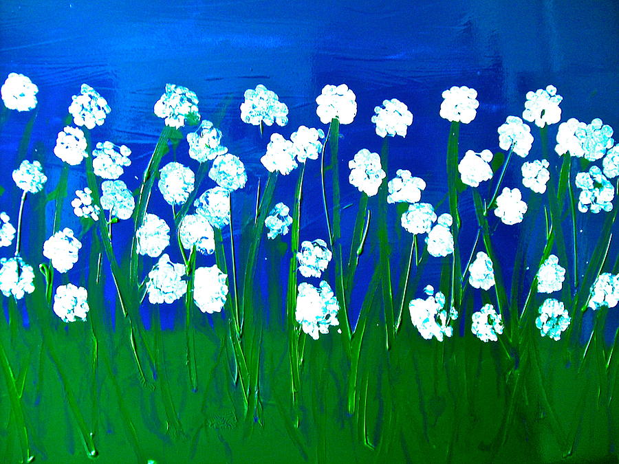 White Willows- Huge Original Floral Painting Painting