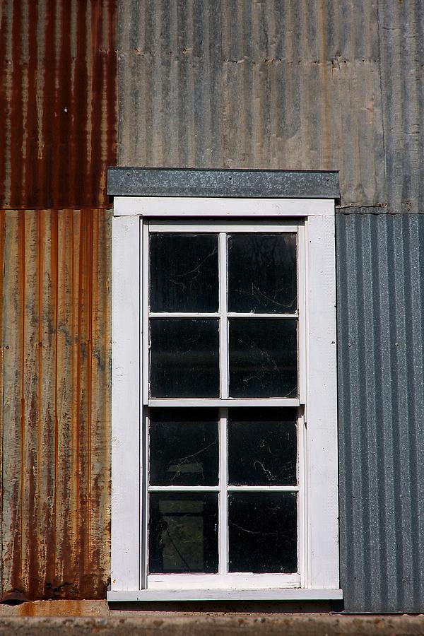 White Window and Rusty Wall Photograph by Stuart Litoff