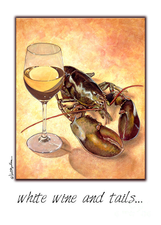 White Wine And Tails... Painting by Will Bullas